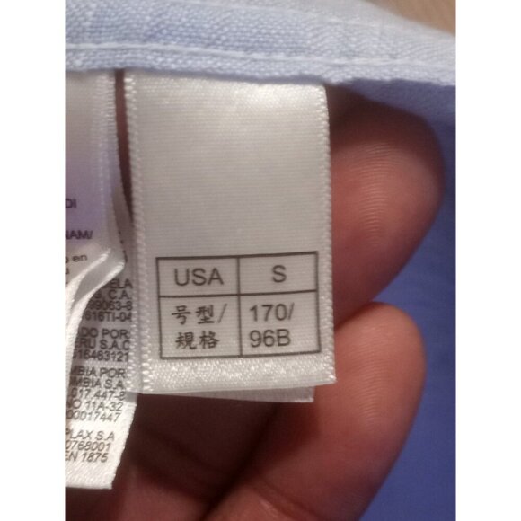 Brooks Brothers Regent Fit Short Sleeve Linen Blue Small S Original Polo Shirt - Picture 10 of 12